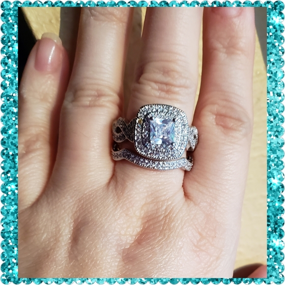 💥FLASH SALE💥FIRM ❤18K White Gold Filled 2Pc❤ - Picture 5 of 5